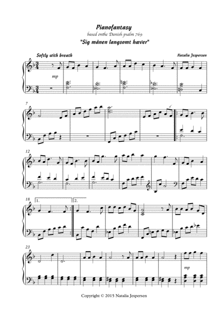 Sig Mnen Langsomt Hver Fantasy Sheet Music