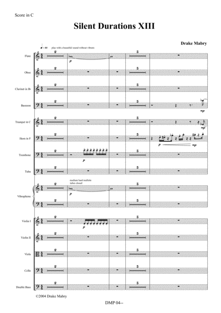 Free Sheet Music Silent Durations Xiii
