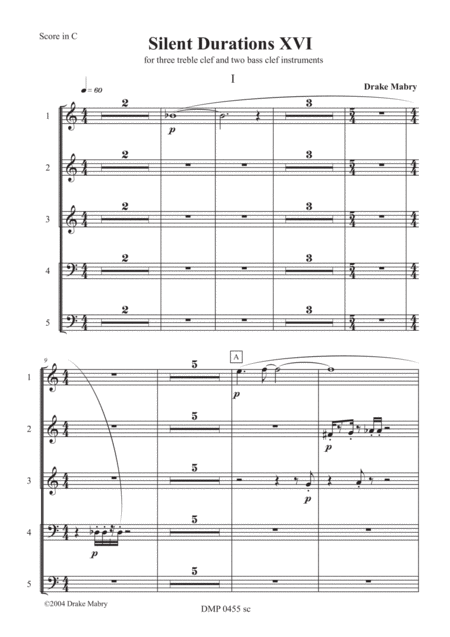 Free Sheet Music Silent Durations Xvi