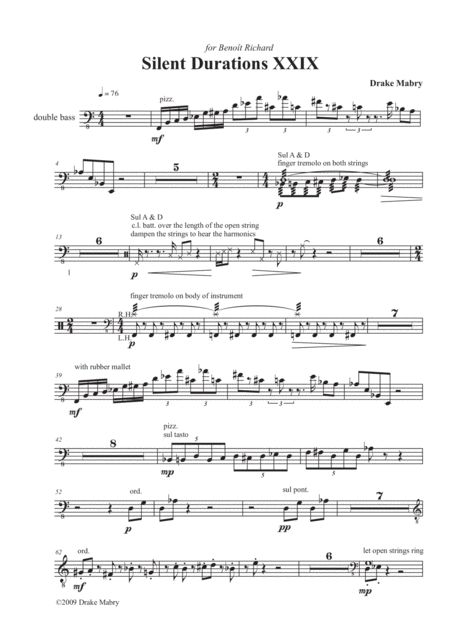 Free Sheet Music Silent Durations Xxix