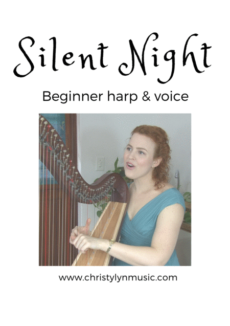 Free Sheet Music Silent Night Easy Harp Voice