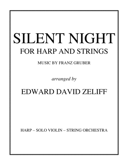 Free Sheet Music Silent Night For Harp And Strings