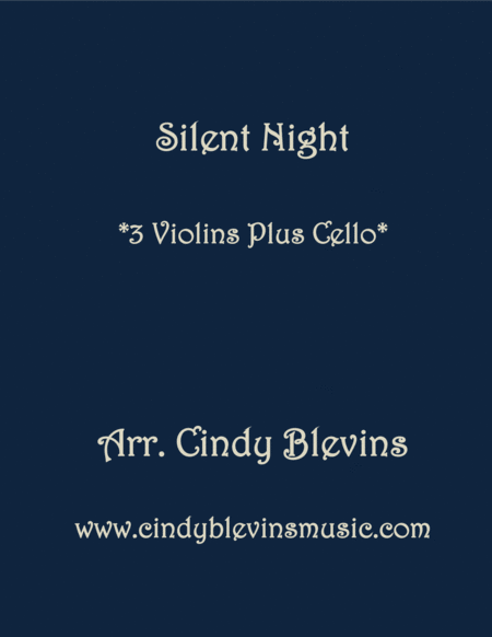 Silent Night For Three Violins And Cello Sheet Music