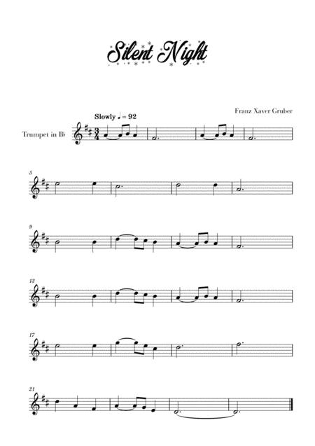 Silent Night For Trumpet Sheet Music