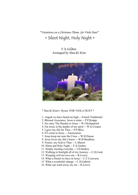 Silent Night Holy Night For Viola Duet Sheet Music