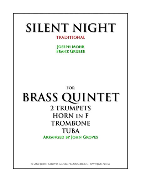 Silent Night Trombone Quintet Sheet Music