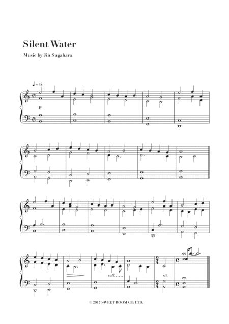 Silent Water Requiem For Piano Solo Lento Sheet Music