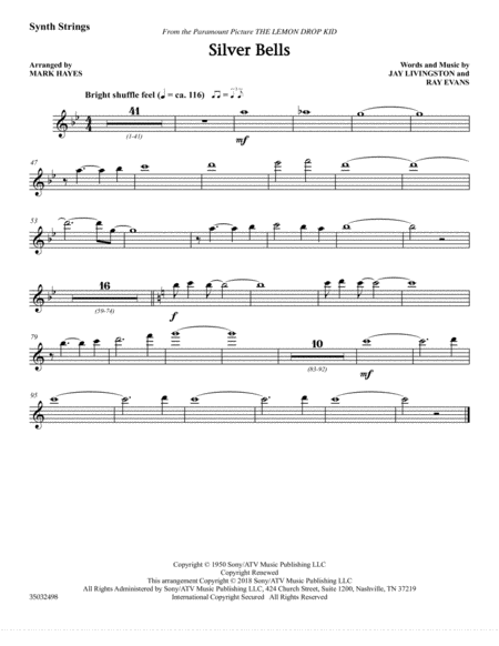 Free Sheet Music Silver Bells Arr Mark Hayes Synthesized Strings