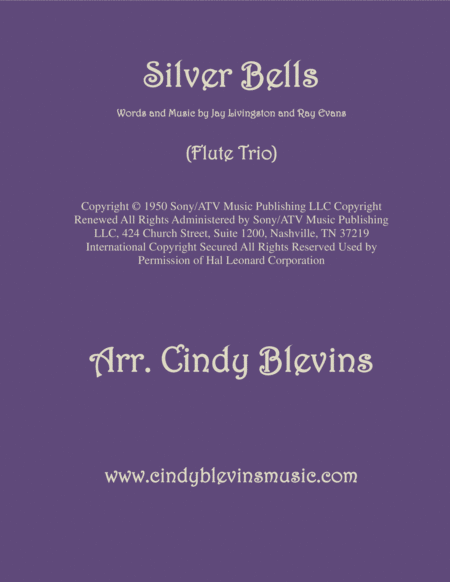 Silver Bells Arranged For Flute Trio Sheet Music