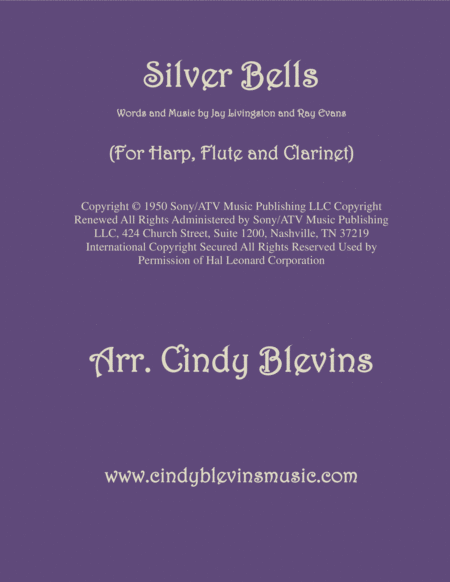 Free Sheet Music Silver Bells For Harp Flute And Clarinet