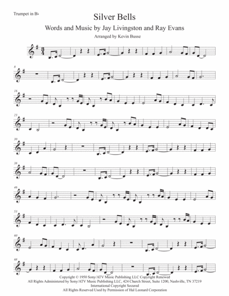 Silver Bells Trumpet Sheet Music