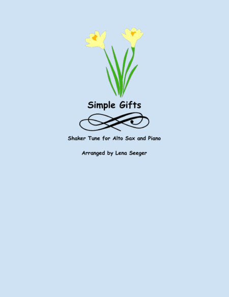 Free Sheet Music Simple Gifts Alto Sax And Piano