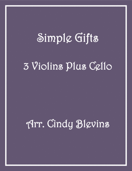 Simple Gifts Three Violins And Cello Sheet Music