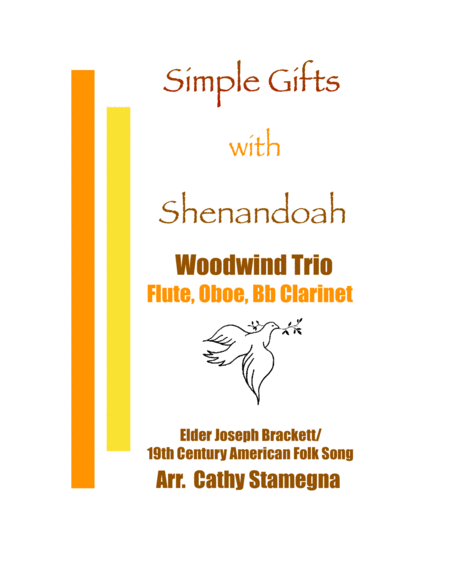 Simple Gifts With Shenandoah Woodwind Trio Flute Oboe Bb Clarinet Sheet Music