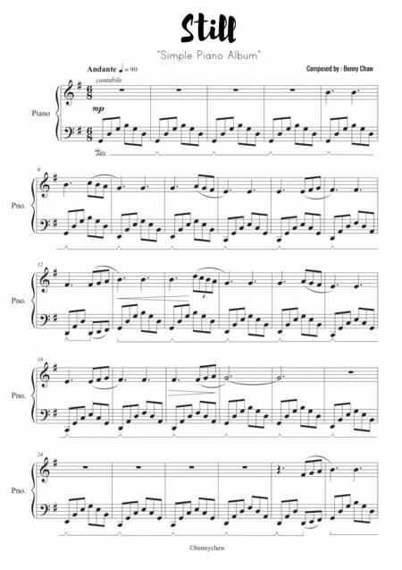 Simple Piano Still Sheet Music