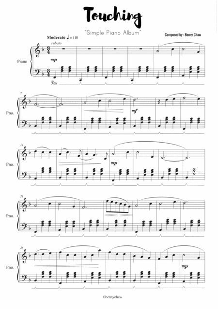 Free Sheet Music Simple Piano Touching