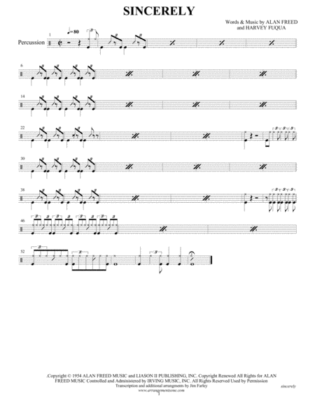 Free Sheet Music Sincerely