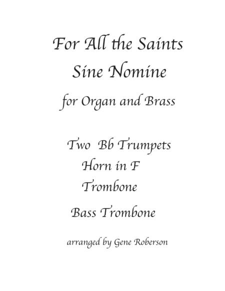 Sine Nomine For All The Saints Organ And Brass Sheet Music