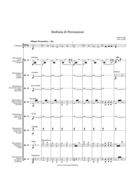 Sinfonia Di Percussioni Sheet Music