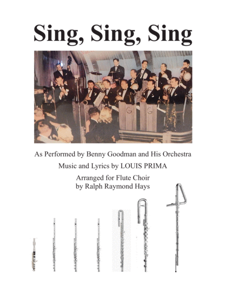 Sing Sing Sing For Flute Choir Sheet Music
