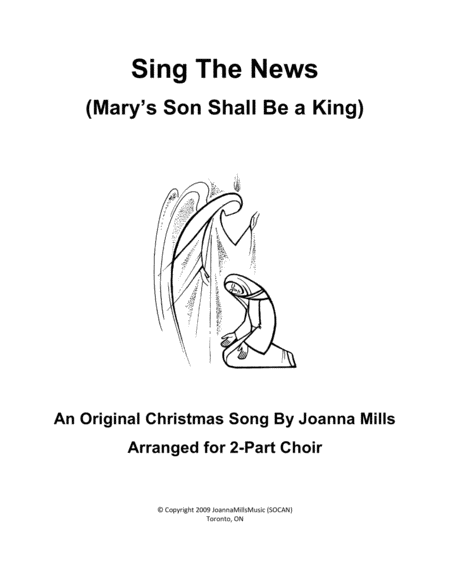 Sing The News Marys Son Shall Be A King Sheet Music