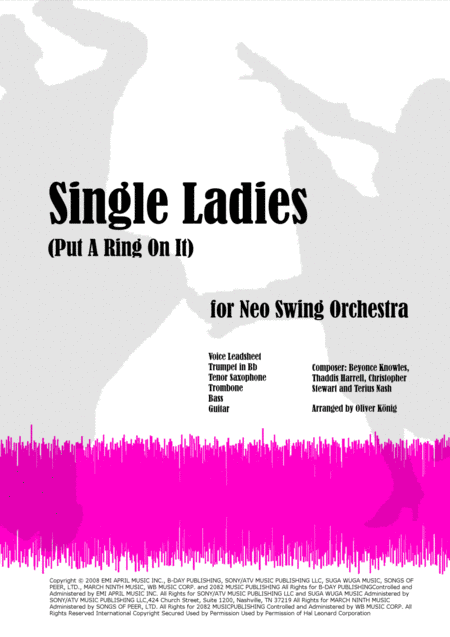 Single Ladies Put A Ring On It For Neo Swing Orchestra Sheet Music