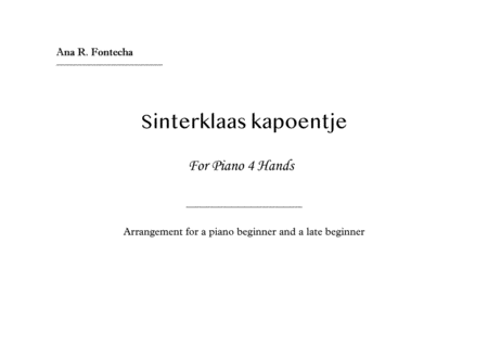 Sinterklaas Kapoentje Dutch Christmas Carol Sheet Music