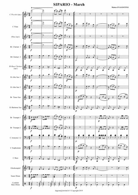 Free Sheet Music Sipario March