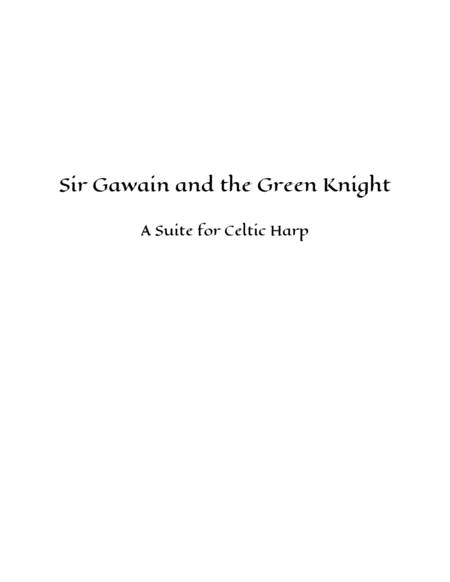 Free Sheet Music Sir Gawain And The Green Knight