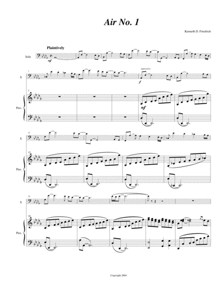 Free Sheet Music Six Airs For Trombone Euphonium And Piano Vol 1