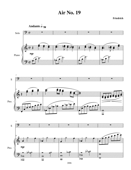 Free Sheet Music Six Airs For Trombone Euphonium And Piano Vol 4