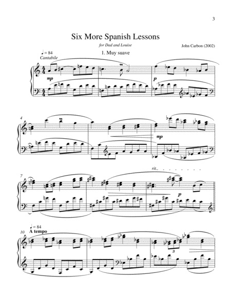 Six More Spanish Lessons Sheet Music