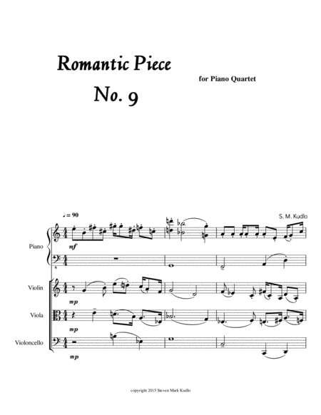 Six Pieces For Piano Quartet Sheet Music