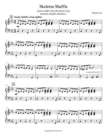 Free Sheet Music Skeleton Shuffle