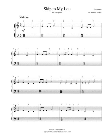 Free Sheet Music Skip To My Lou For Easy Piano