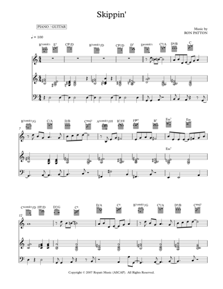 Free Sheet Music Skippin