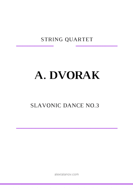 Free Sheet Music Slavonic Dance No 3