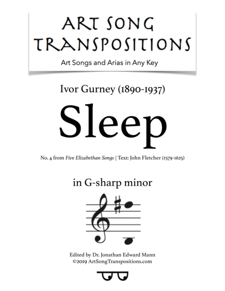 Sleep G Sharp Minor Sheet Music