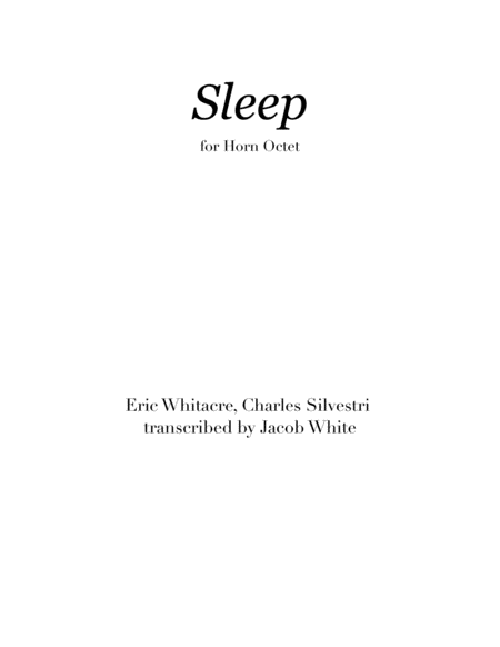 Sleep Horn Octet Sheet Music