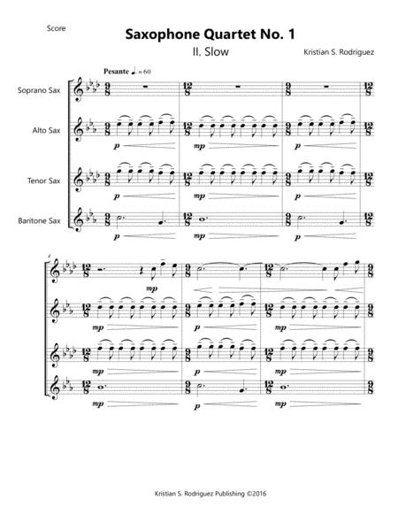 Free Sheet Music Slow For Saxophone Quartet