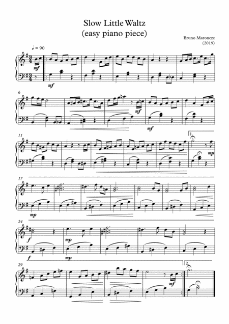 Free Sheet Music Slow Little Waltz