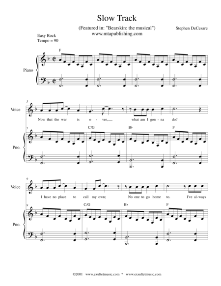 Slow Track Sheet Music