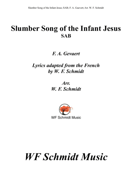 Free Sheet Music Slumber Song Of The Infant Jesus