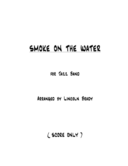 Free Sheet Music Smoke On The Water Jazz Band Score Only