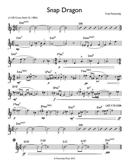 Snap Dragon Sheet Music