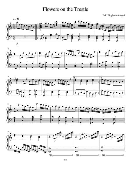 Free Sheet Music Snow Come Down