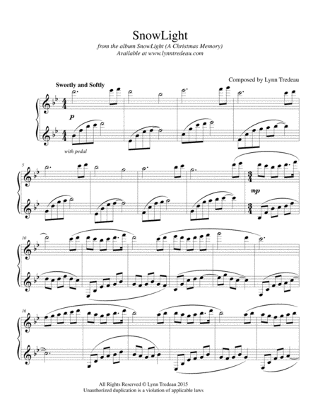 Free Sheet Music Snowlight