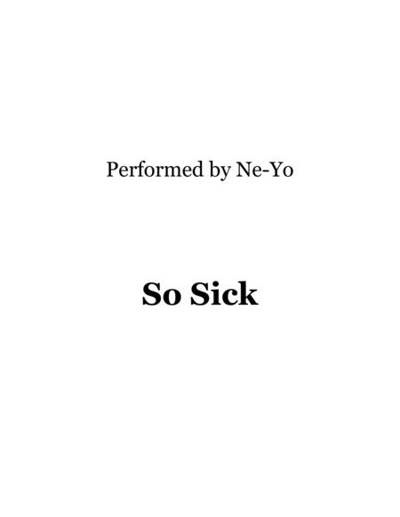 So Sick Lead Sheet Performed By Ne Yo Sheet Music
