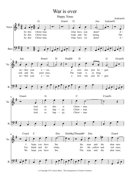 So This Is Christmas Sheet Music