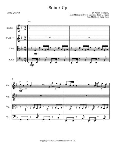 Free Sheet Music Sober Up